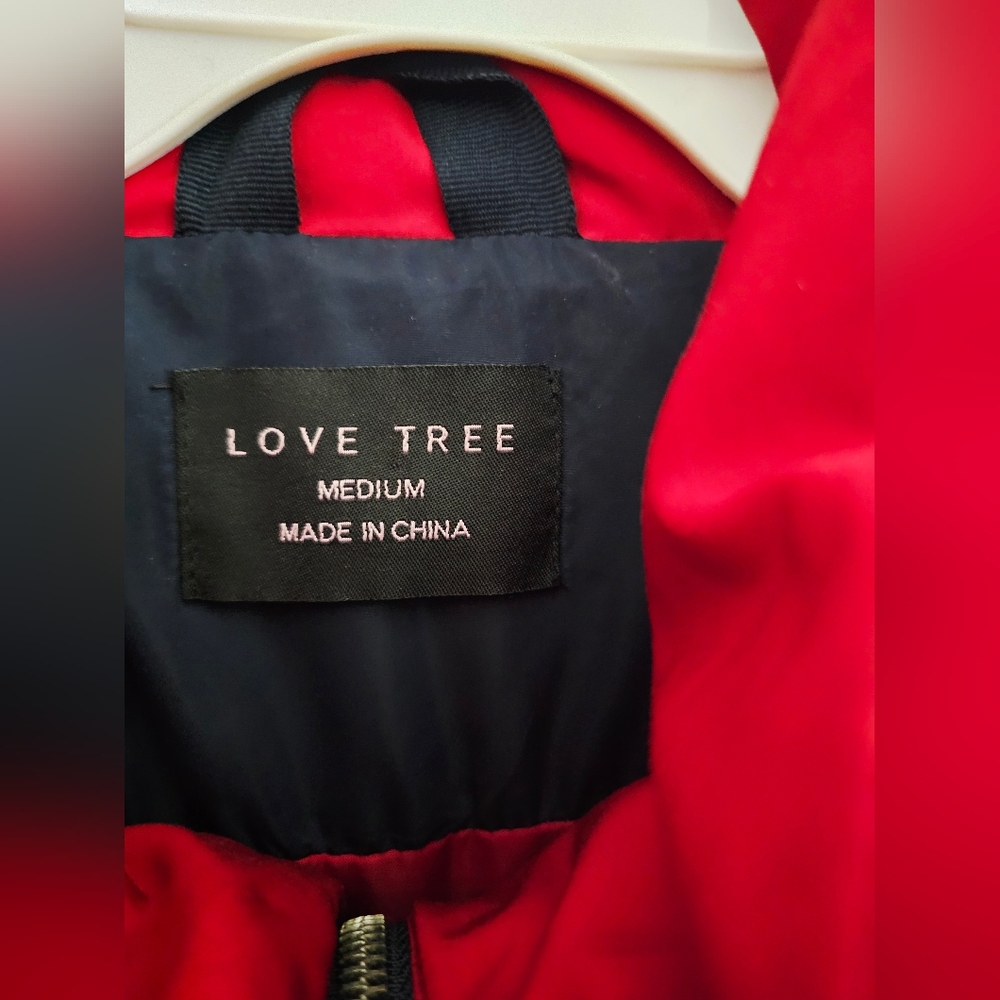 Love Tree Medium Red, White, and Blue Puffer Jacket - Picture 2 of 8